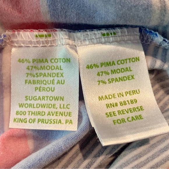 Lilly Pulitzer Boxy 3/4 Sleeve Blouse in Pink and Blue - Picture 3 of 6